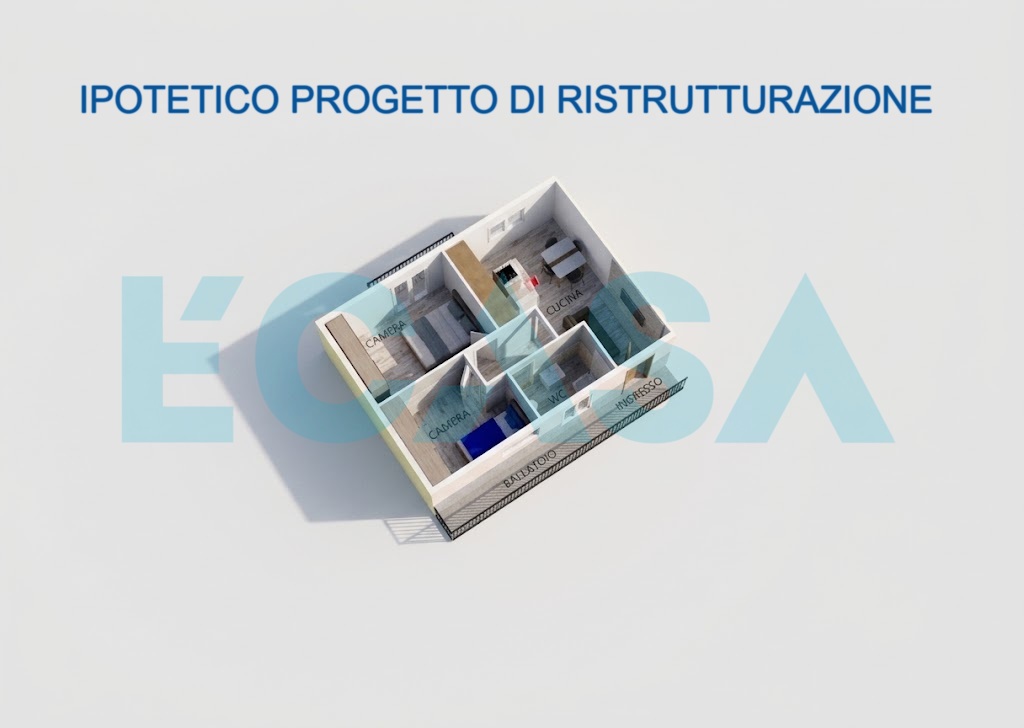 Planimetria 3D ipotetica ristrutturazione