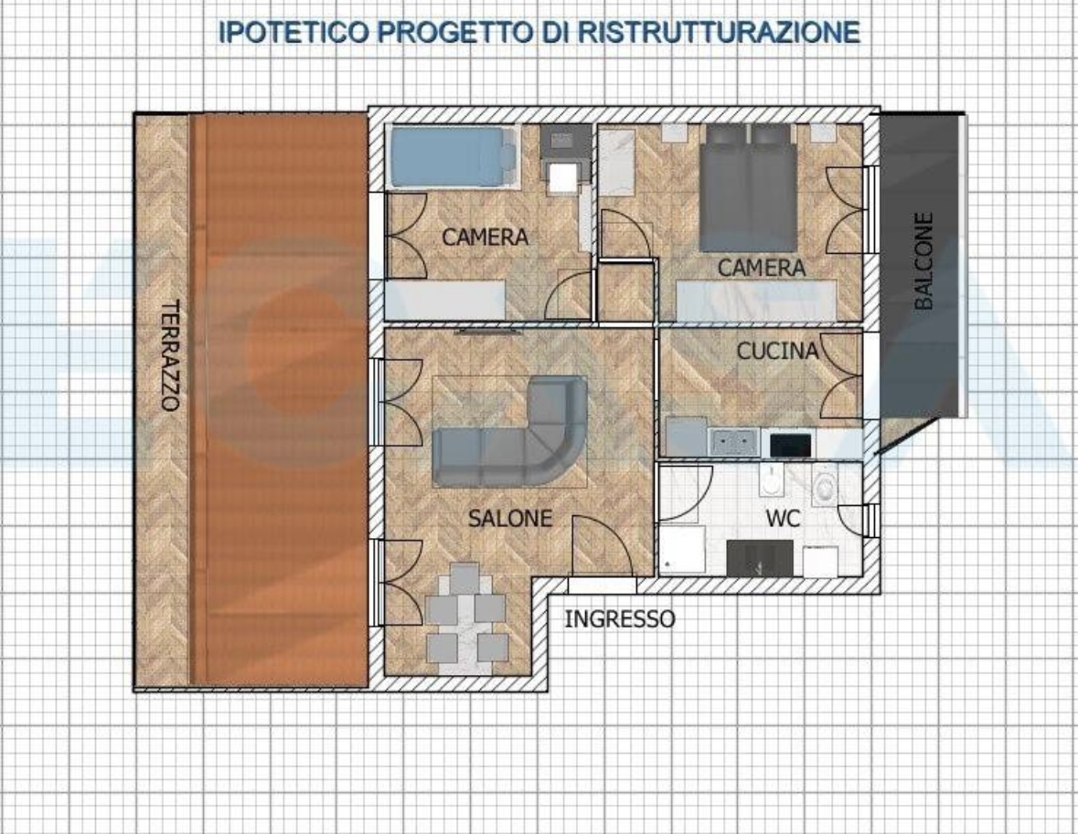 Progetto di ristrutturazione in 2D