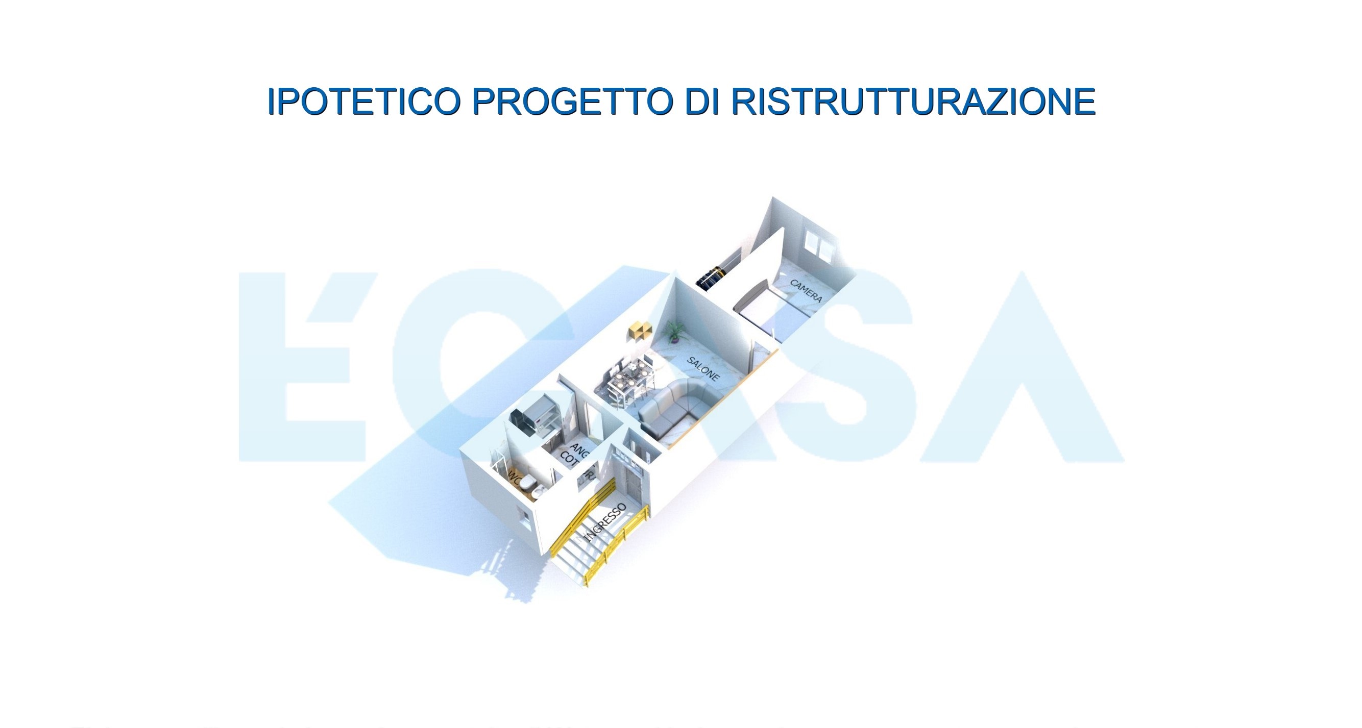 Planimetria 3D progetto di ristrutturazione