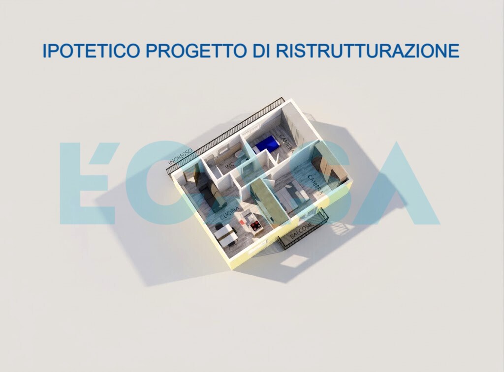 Planimetria 3D ipotetica ristrutturazione